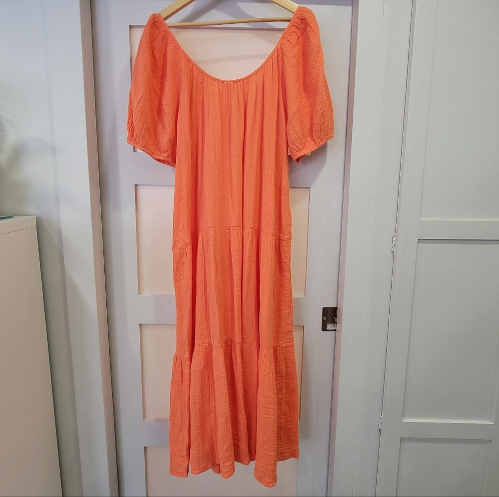 NWT Lilly Pulitzer Zemini Soft Crinkle Gauze Maxi Dress Flowy Beach Coverup XL - Picture 16 of 17